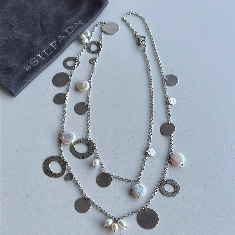 Silpada Sterling Silver Pearl of a Girl Necklace N2197